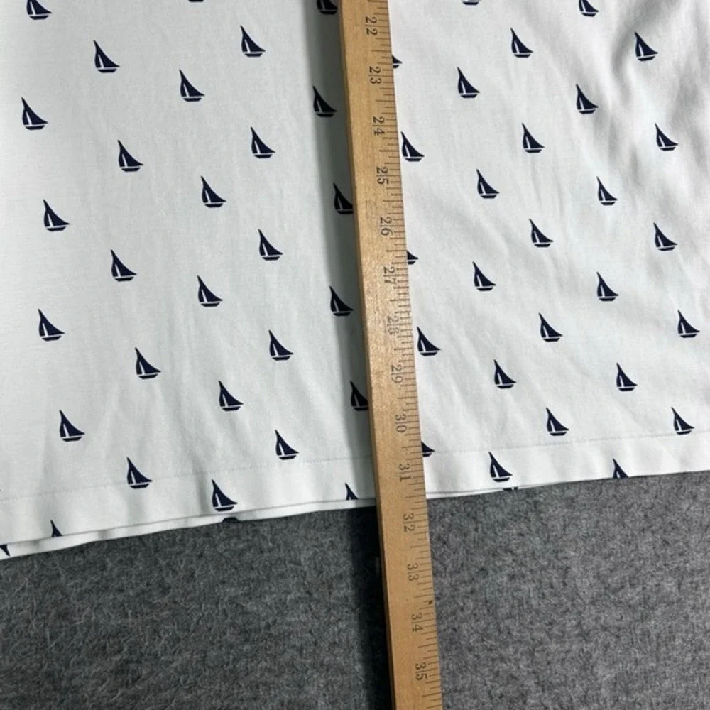 Polo Ralph Lauren Sailboat All Over Print Polo Shirt White Navy Men's 2XLT Beach